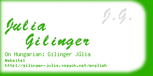 julia gilinger business card